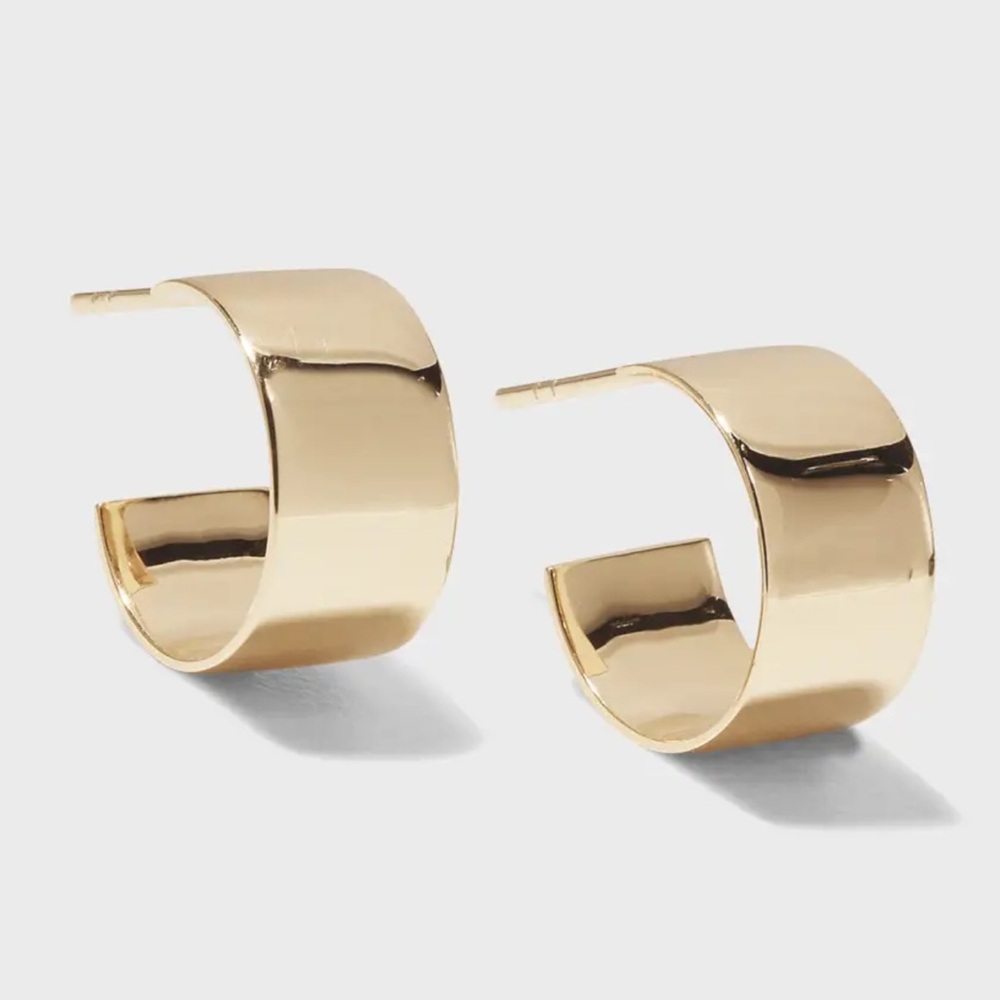 Lana 13mm 14k huggie hoops